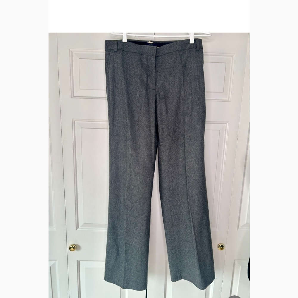 J. Crew Grey Wool Stretch Trousers in Size 8